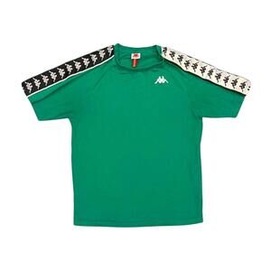 ★ Kappa Banda Green Sportswear Logo T-Shirt w/ Taped Sleeves ★